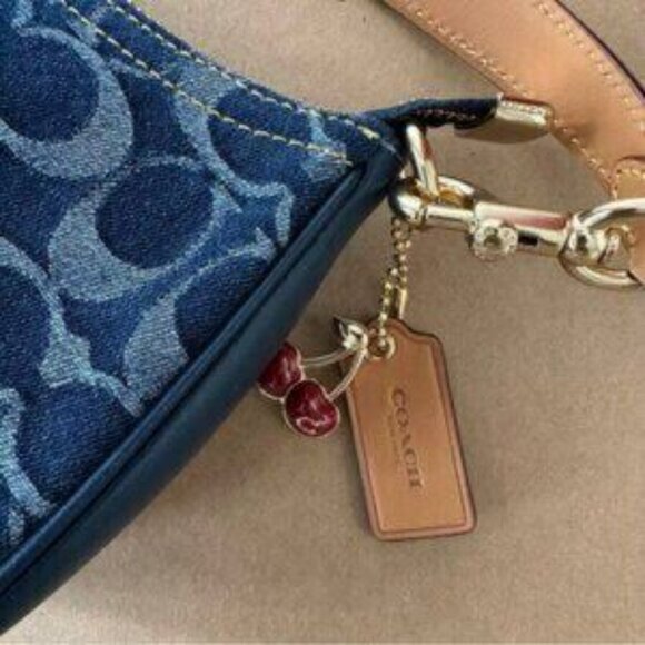 New Coach Teri Shoulder Bag In Signature Denim - Picture 5 of 5